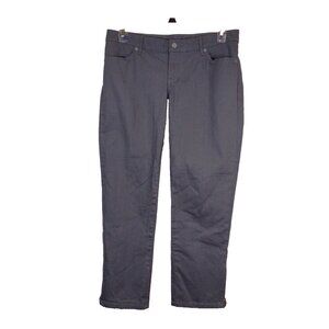 Norma Kamali Womens 6 Gray Blue Side Zipper Ankle Jean Pant Work Club Career